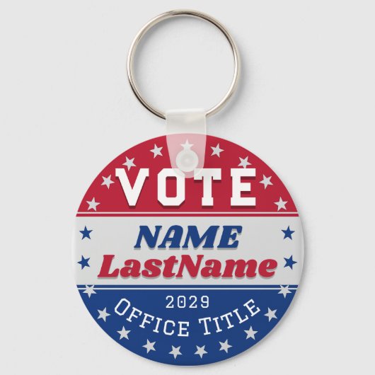 Custom Campaign Template for Elections Schlüsselanhänger (Rückseite)