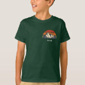 Custom Camper Name Family Wiedersehen Mountain Kid T-Shirt (Vorderseite)