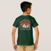 Custom Camper Name Family Wiedersehen Mountain Kid T-Shirt (Schwarz voll)
