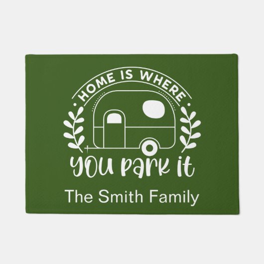 Custom Camping Camper Trailer Rv Fußmatte (Vorderseite)