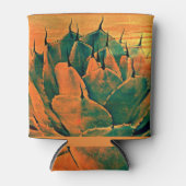 Custom Can Cooler - Sonoran Cactus in Orange Dosenkühler (Vorderseite)