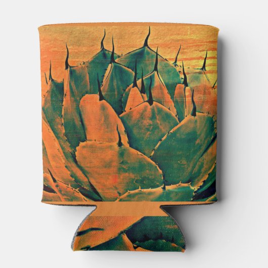 Custom Can Cooler - Sonoran Cactus in Orange Dosenkühler (Rückseite)