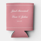 Custom Can Cooler Wedding Just Married Dosenkühler (Vorderseite)