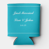 Custom Can Cooler Wedding Just Married Dosenkühler (Vorderseite)