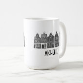 CUSTOM Canal House Rainbow Amsterdam Holland Kaffeetasse (VorderseiteRechts)