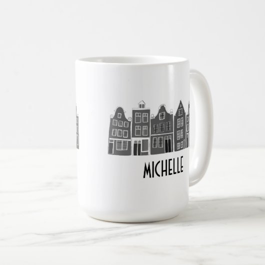 CUSTOM Canal House Rainbow Amsterdam Holland Kaffeetasse (VorderseiteRechts)