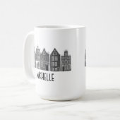 CUSTOM Canal House Rainbow Amsterdam Holland Kaffeetasse (Vorderseite Links)