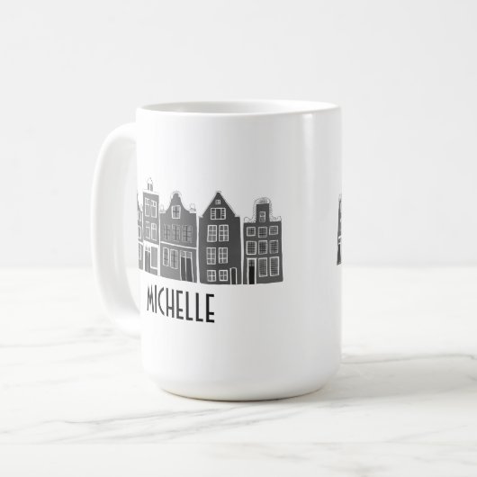 CUSTOM Canal House Rainbow Amsterdam Holland Kaffeetasse (Vorderseite Links)