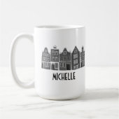 CUSTOM Canal House Rainbow Amsterdam Holland Kaffeetasse (Links)