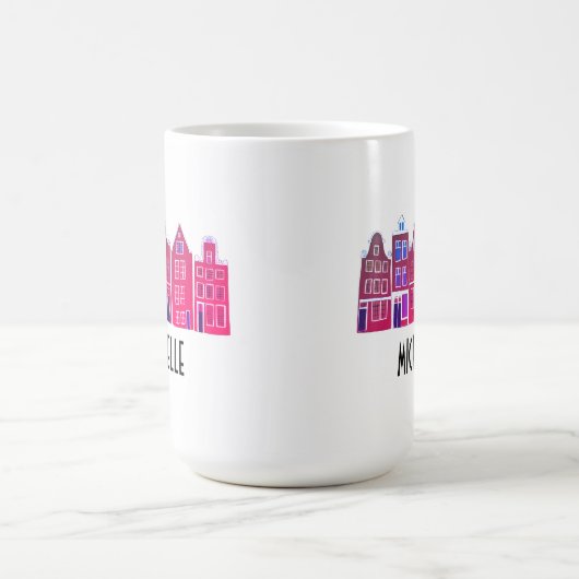 CUSTOM Canal Houses Row Amsterdam Holland Kaffeetasse (Mittel)
