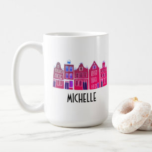 CUSTOM Canal Houses Row Amsterdam Holland Kaffeetasse