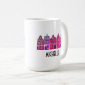 CUSTOM Canal Houses Row Amsterdam Holland Kaffeetasse (VorderseiteRechts)