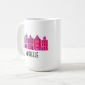CUSTOM Canal Houses Row Amsterdam Holland Kaffeetasse (Vorderseite Links)
