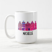 CUSTOM Canal Houses Row Amsterdam Holland Kaffeetasse (Links)
