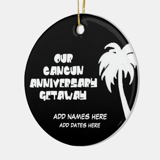 Custom Cancun-Geschenk Keramikornament (Links)