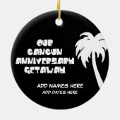 Custom Cancun-Geschenk Keramikornament (Hinten)