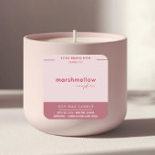 Custom Candle Pink Label Aufkleber