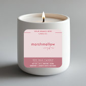 Custom Candle Pink Label Aufkleber