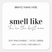 Custom Candle Sticker | Beste Mama je (Vorderseite)