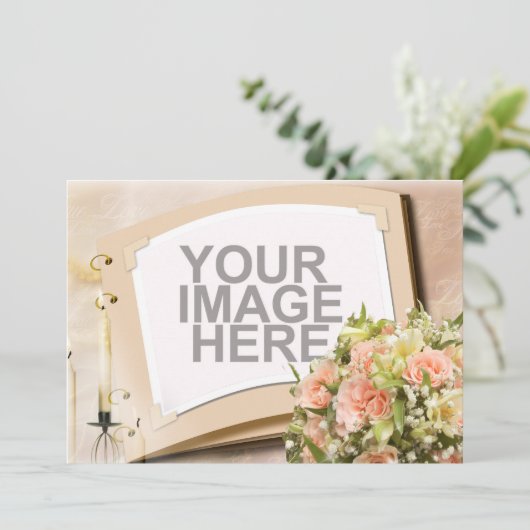 Custom Candle UAWG Elegant Einladung (Stehend Vorderseite)