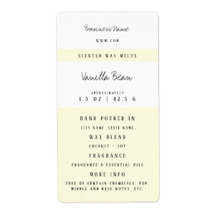Custom Candle Wax Melt Labels
