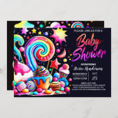 Custom Candy Baby Dusche Einladung (Vorne/Hinten)