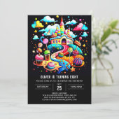 Custom Candy Birthday Einladung (Stehend Vorderseite)