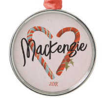 Custom Candy Cane Herzname Weihnachten