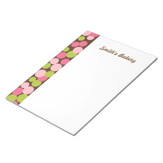 Custom Candy Polka Dots Notepad Notizblock (angewinkelt)
