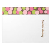 Custom Candy Polka Dots Notepad Notizblock (Vorderseite)