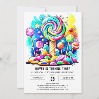 Custom Candyland Online Geburtstag Einladung