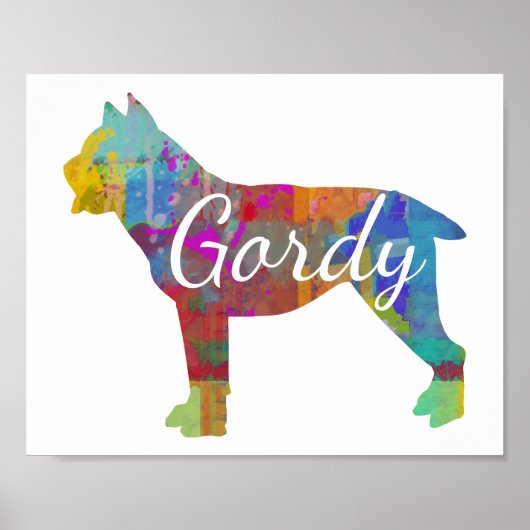 Custom Cane Corso Art Print Poster (Vorne)