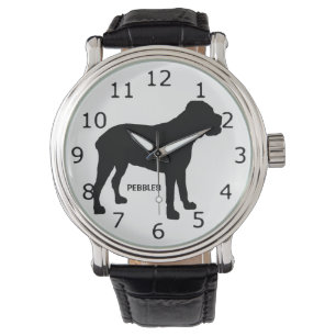 CUSTOM Cane Corso Dog Silhouette Armbanduhr