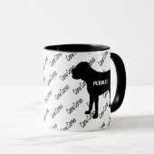 CUSTOM Cane Corso Dog Silhouette Tasse (VorderseiteRechts)