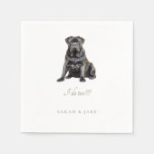 Custom Cane Corso Pet Wedding Napkins Serviette (Vorderseite)