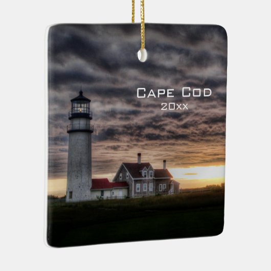Custom Cape Cod Lighthouse Travel 2 Foto Modern Keramikornament (Rechts)