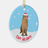 Custom Cape Holidays Funny Niedlich Capybara Pun Keramik Ornament (Rechts)
