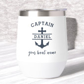 Custom Captain Boat Name Nautical Anchor