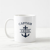 Custom Captain Boat Nautical Anchor Kaffeetasse (Links)