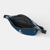 Custom Captain Boat Nautical Anchor Navy Stripes Bauchtasche (Offen)