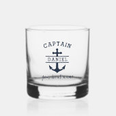 Custom Captain Boat Nautical Anchor Whiskyglas (Vorderseite)