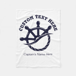 Custom Captain Boat Nautical Gift Fleecedecke