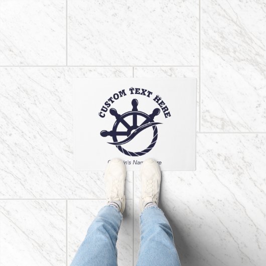 Custom Captain Boat Nautical Gift Fußmatte (Indoor)