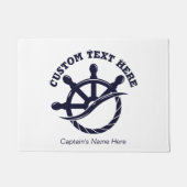 Custom Captain Boat Nautical Gift Fußmatte (Vorderseite)