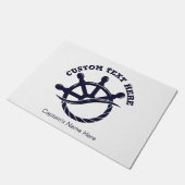 Custom Captain Boat Nautical Gift Fußmatte (Schrägansicht)