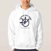 Custom Captain Boat Nautical Gift Hoodie (Vorderseite)