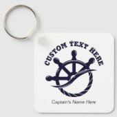 Custom Captain Boat Nautical Gift Schlüsselanhänger (Vorderseite)
