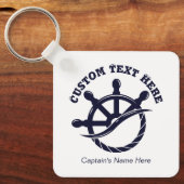 Custom Captain Boat Nautical Gift Schlüsselanhänger (Vorderseite)