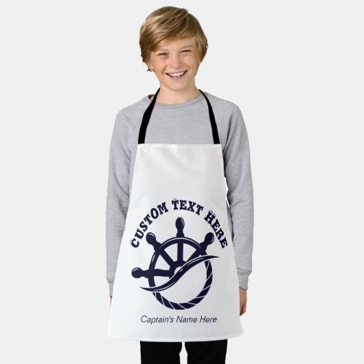 Custom Captain Boat Nautical Gift Schürze (Getragen)