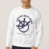 Custom Captain Boat Nautical Gift Sweatshirt (Vorderseite)